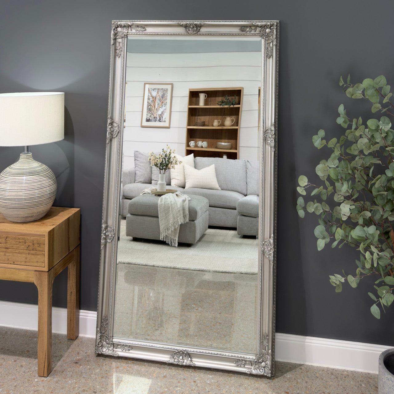 Melbourne Large Decorative Mirror - Silver