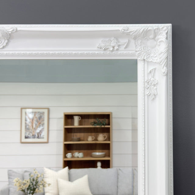 Melbourne Large Decorative Mirror - White Melbourne