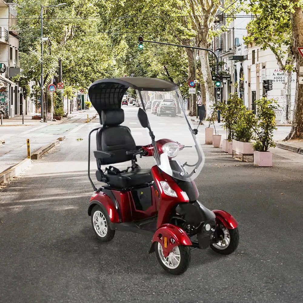 500W 60V 20Ah Electric Mobility Scooter - Red