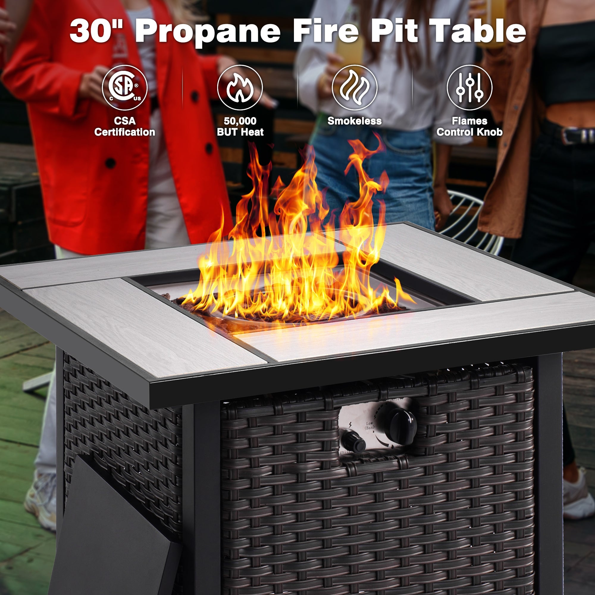 Patio Outdoor 30'' Fire Pit Table for GRS/NTC/HOP/NDS Series