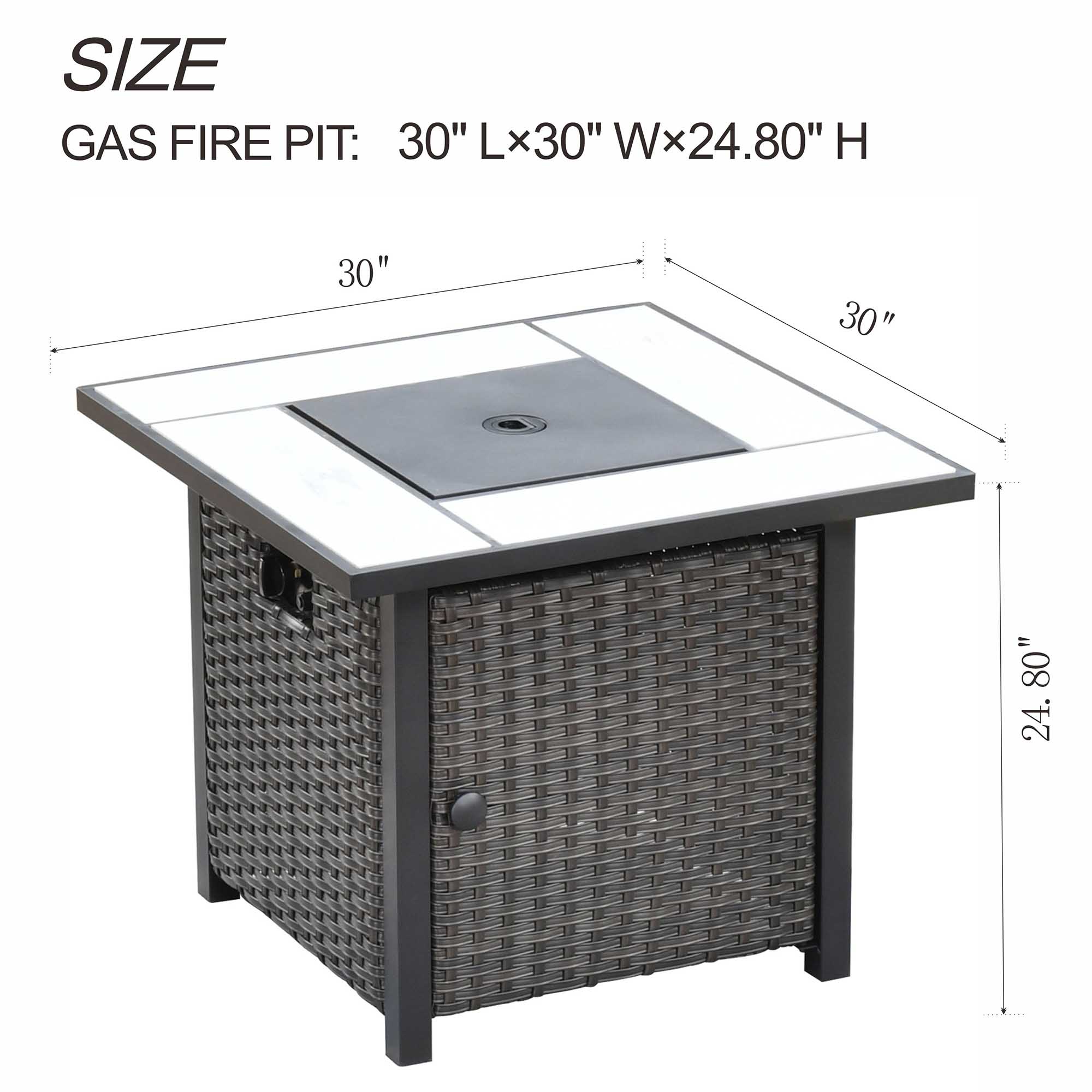 Patio Outdoor 30'' Fire Pit Table for GRS/NTC/HOP/NDS Series