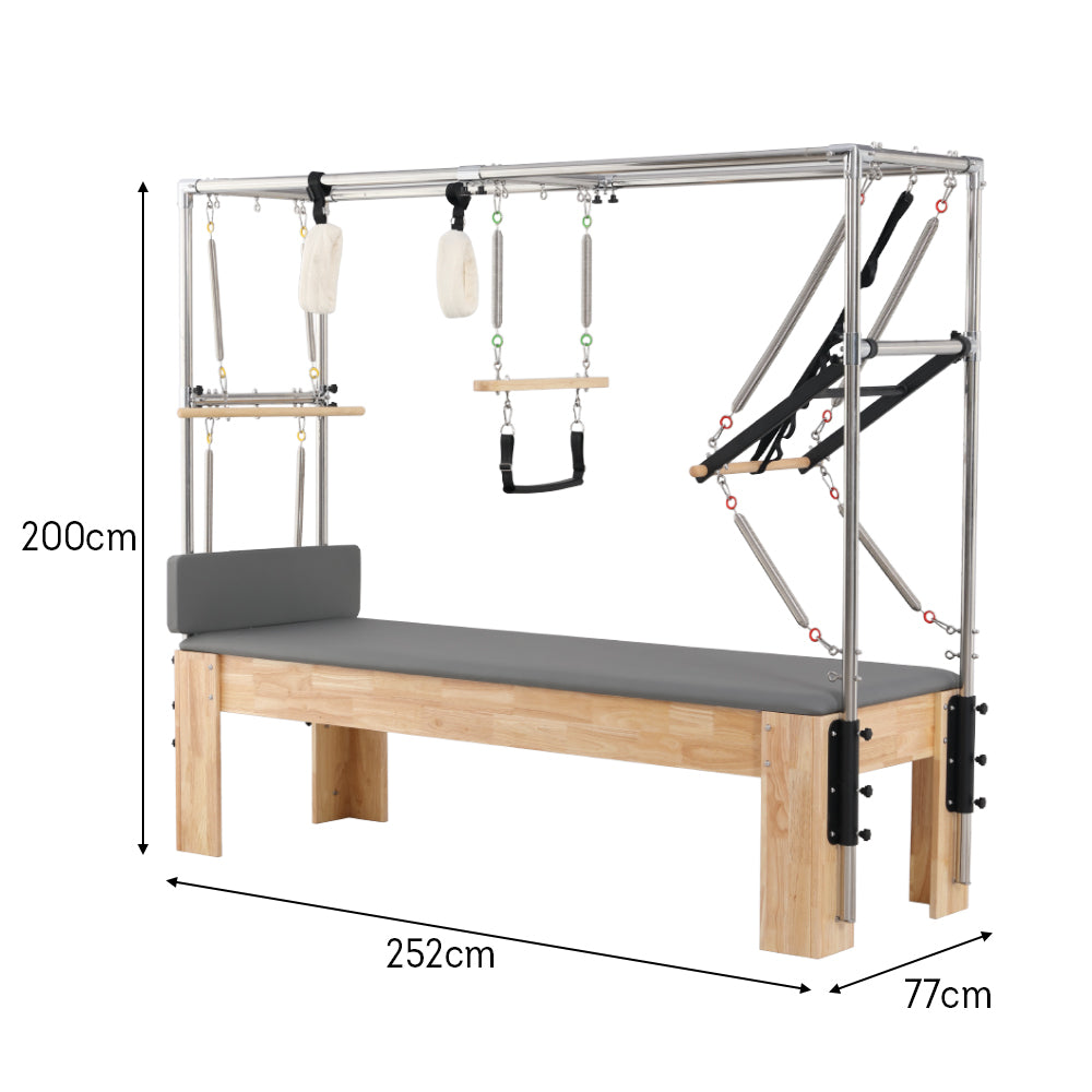 Oak Wood Frame Pilates Cadillac Full Trapeze Table