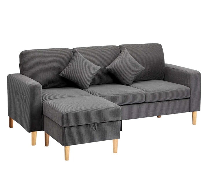 Pomaire 3 Seater Sofa with Storage Ottoman