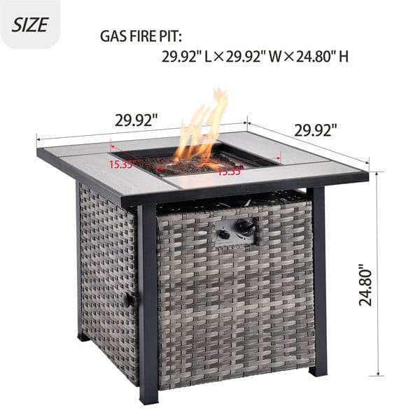 Patio Outdoor 30'' Fire Pit Table for GRS/NTC/HOP/NDS Series