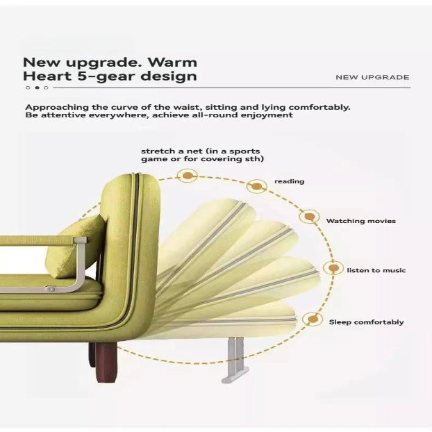 Auvitalliving Multifunctional dual-purpose fabric sofa foldable single bed