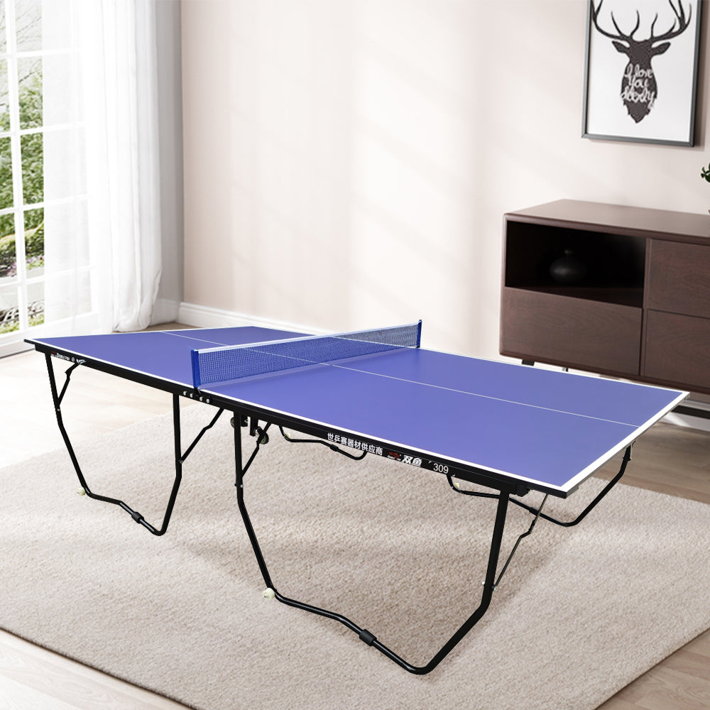 DOUBLE FISH Indoor Table Tennis/Ping Pong Table - Black&Blue