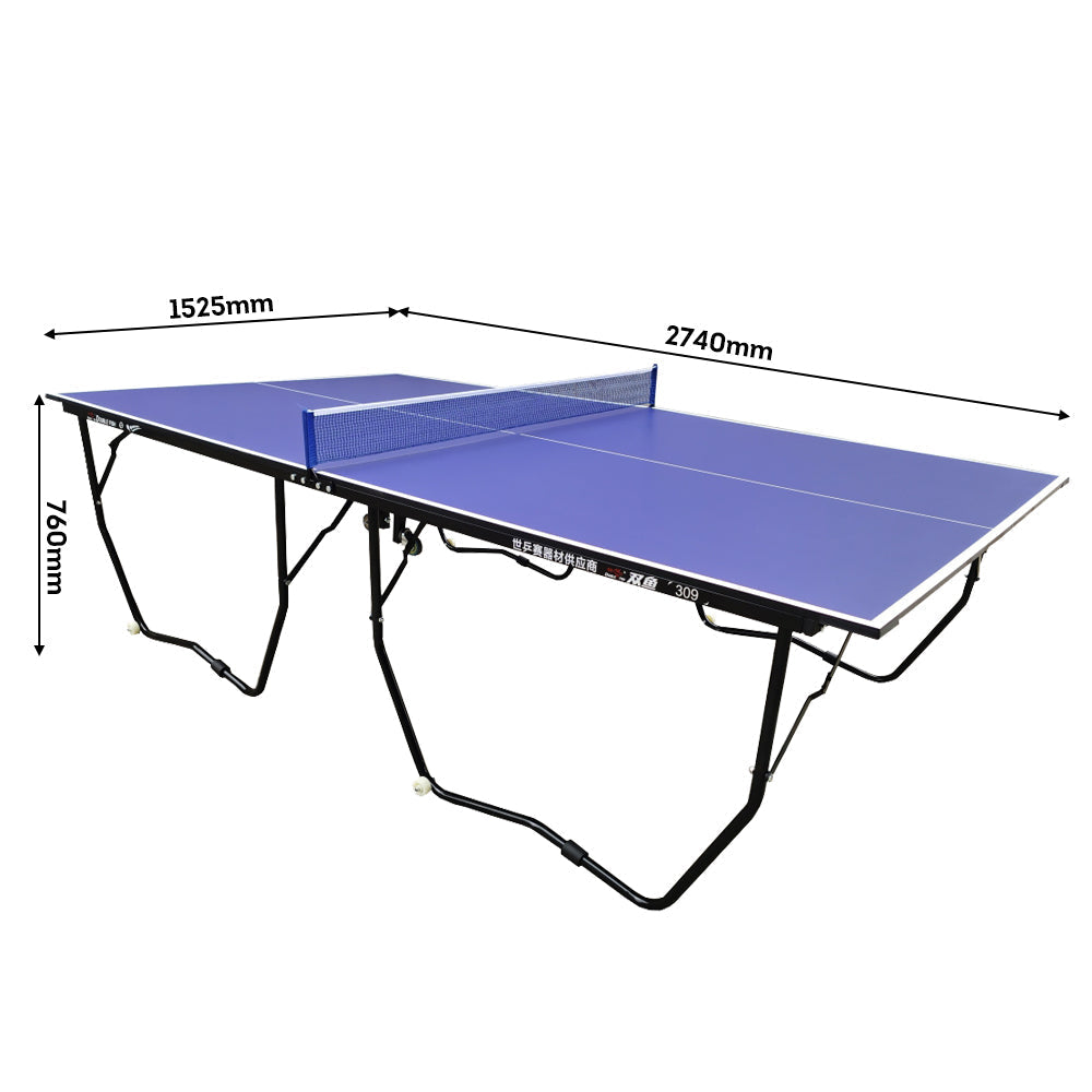 DOUBLE FISH Indoor Table Tennis/Ping Pong Table - Black&Blue