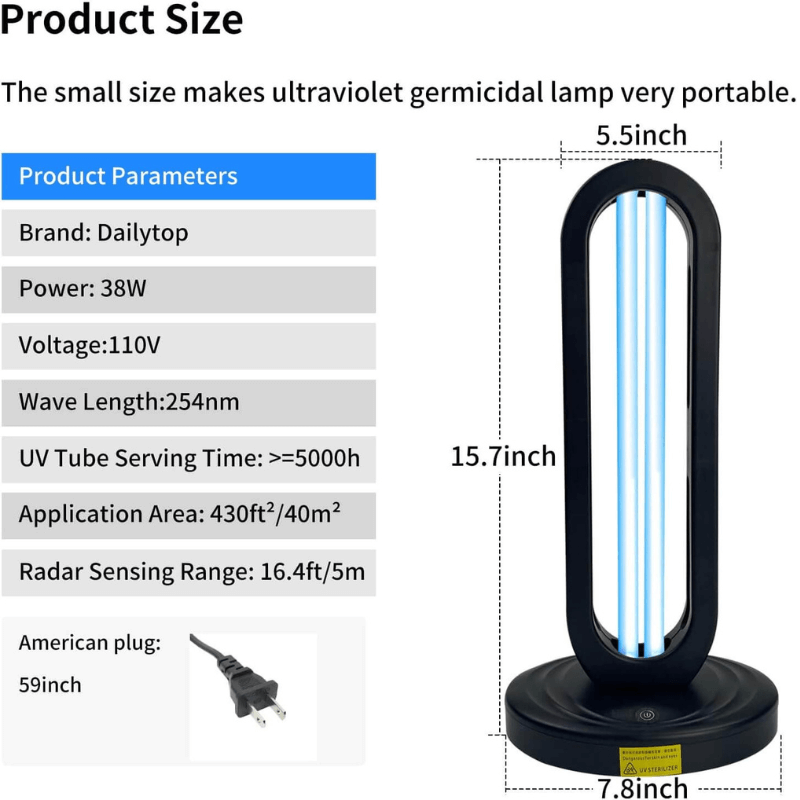 UV Sanitizer Light with Ozone