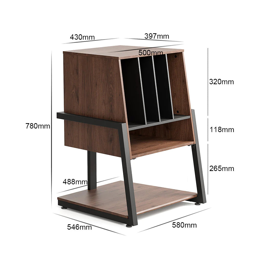 FITUEYES Modern Style Record Storage Audio Rack