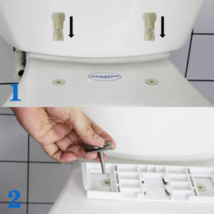 Non Electric Bidet Seat Toilet Seat with Self Cleaning Dual Nozzles Separated Rear & Feminine Cleaning Natural Water Spray, Soft Closed Toilet Seat, Easy DIY Installation (O Shape)