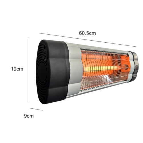 Infrared Electric Wall Heater Patio Bathroom Heat Waterproof Strip With Remote