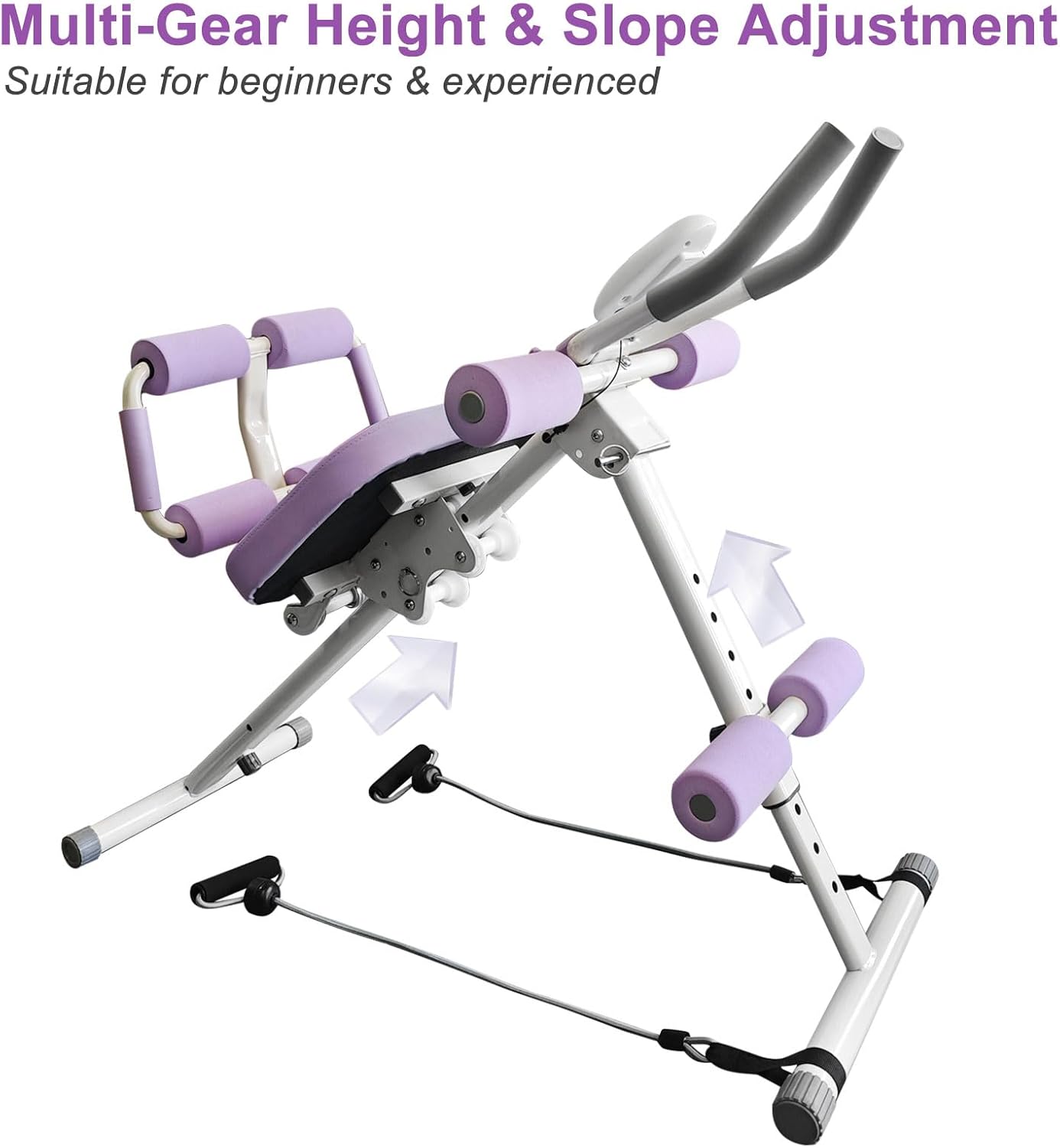 Ab Machine for Stomach Workout: Adjustable Ab Trainer for Home Exercise, Abdominal Core Machine Abs Crunch Machine, Foldable Stomach Exercise Equipment For Women