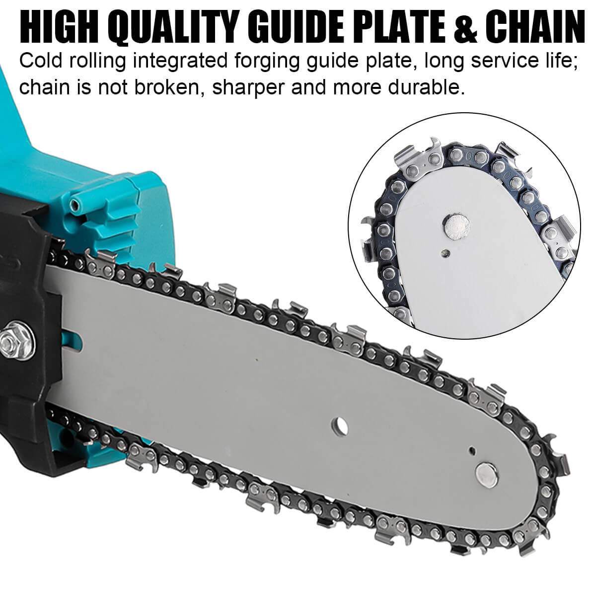 8" & 10" Electric Cordless Chainsaw with 2x Batteries