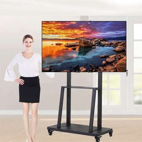 Mobile TV Cart for 32-80" Height Adjustable Rolling Floor TV Stand