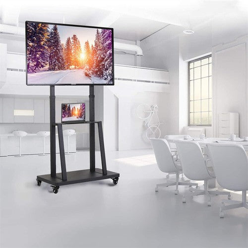 Mobile TV Cart for 32-80" Height Adjustable Rolling Floor TV Stand