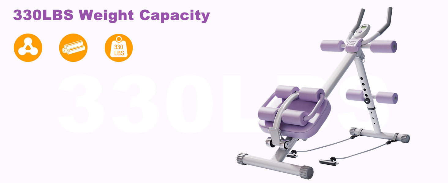 Ab Machine for Stomach Workout: Adjustable Ab Trainer for Home Exercise, Abdominal Core Machine Abs Crunch Machine, Foldable Stomach Exercise Equipment For Women