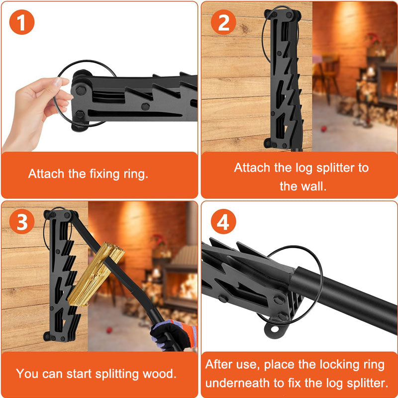 Wall Mounted Firewood Kindling Splitter