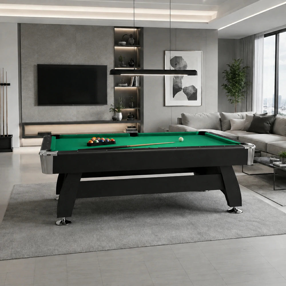 DOBO Billiard Table with Velvet Tablecloth and Accessories, MDF, 7ft