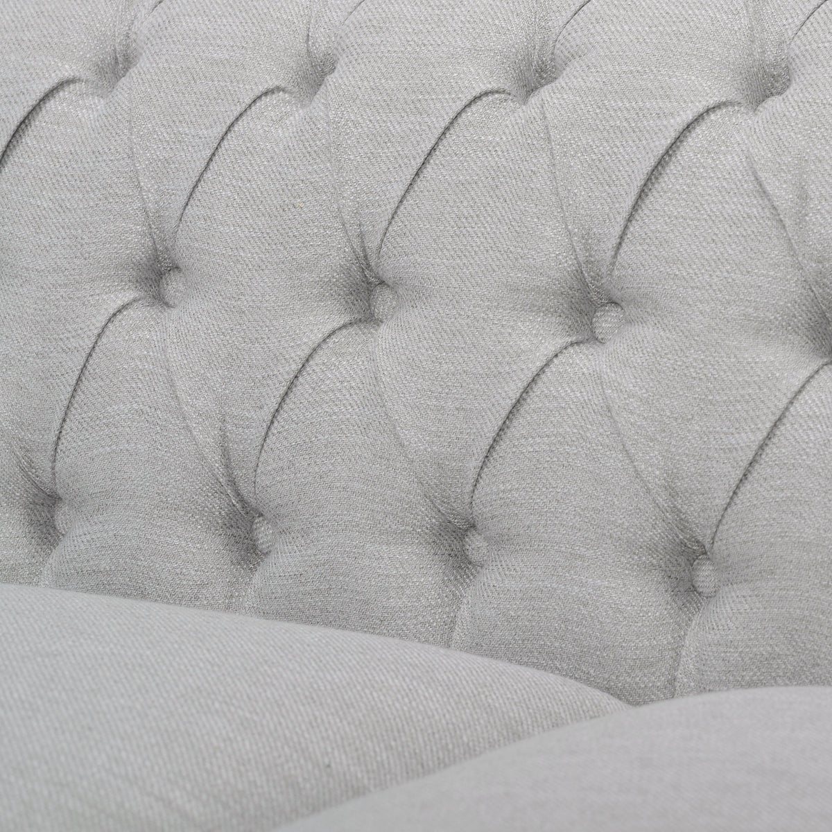 Modern Style Cloud Gray Button Tufted Upholstered Fabric Sofa