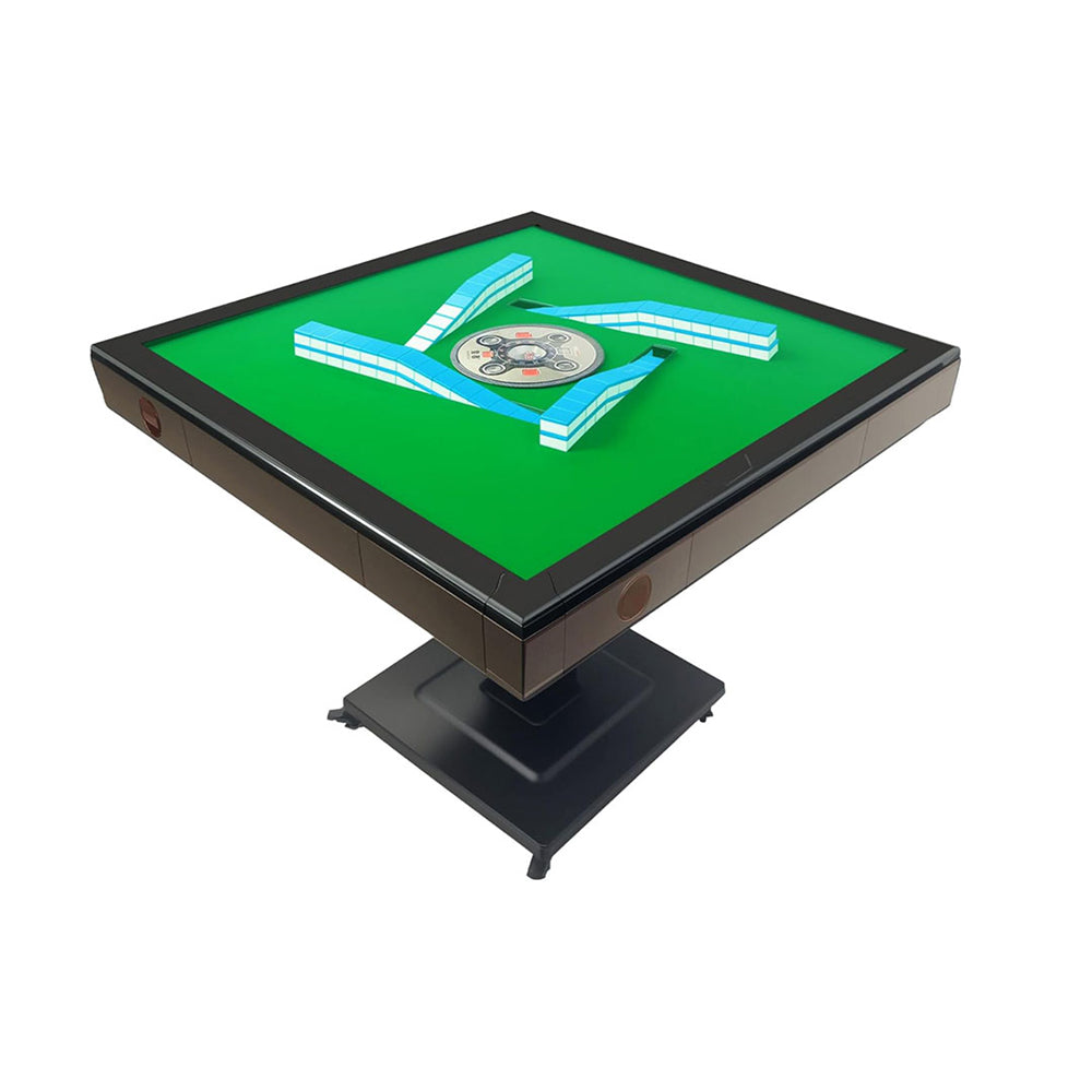 Eeeza Automatic Mahjong Table with 2 Set of Tiles, Green Tabletop