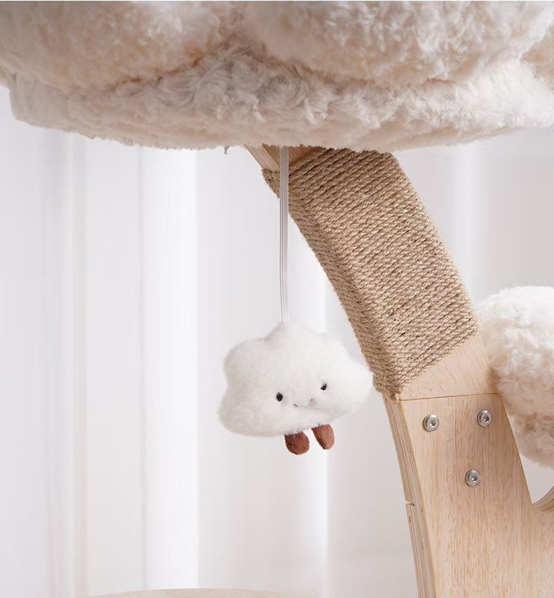 Cat Tree with Condo, Natural Sisal Cat Scratcher & Jumping Platform