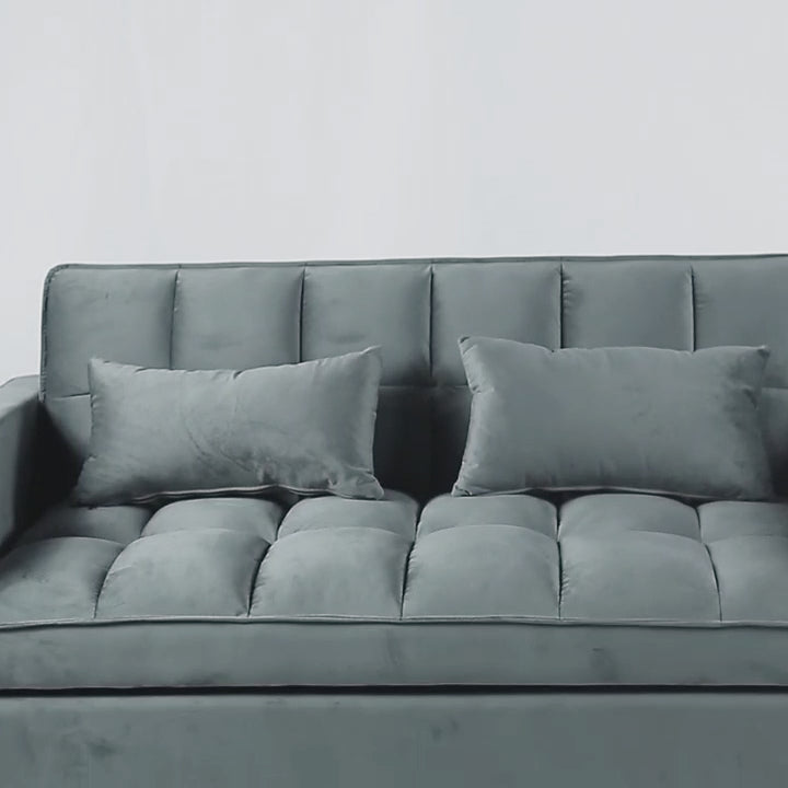 Eeeza Modern and Multi-functional Foldable Sofa Bed, 2-seater, Velvet