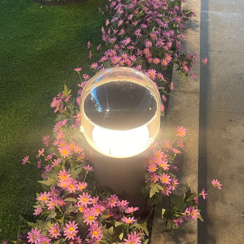 Lovely and Bright at Night Solar Bollard Light