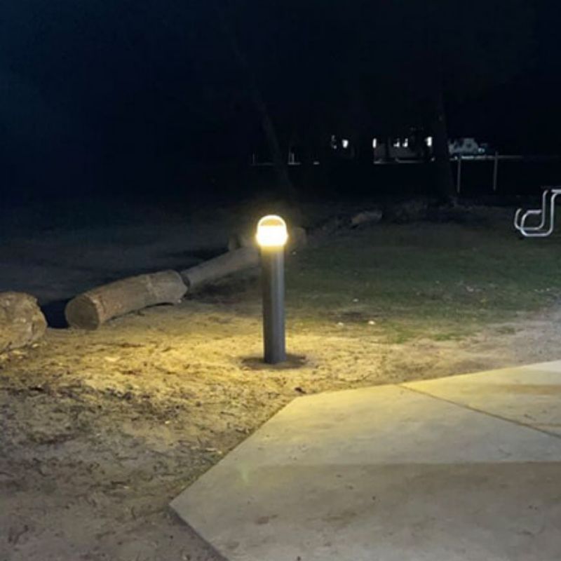 Lovely and Bright at Night Solar Bollard Light